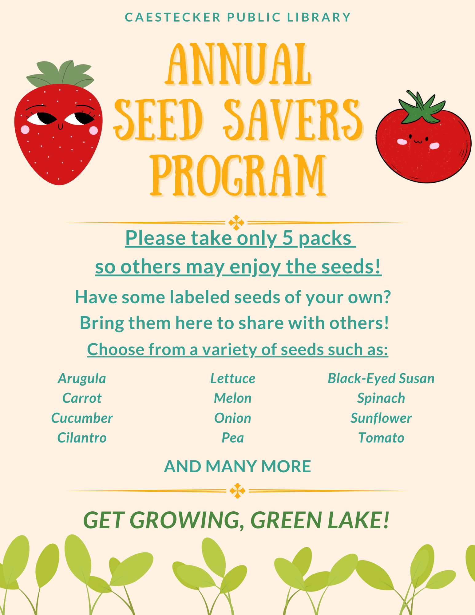 Annual Seed Start Program and Event with Shelly Rothman