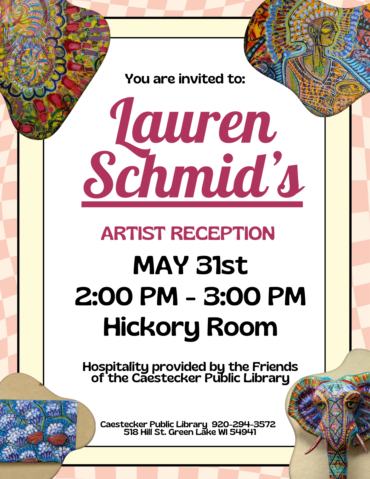 Artist in Residence: Lauren Schmid Artist Reception